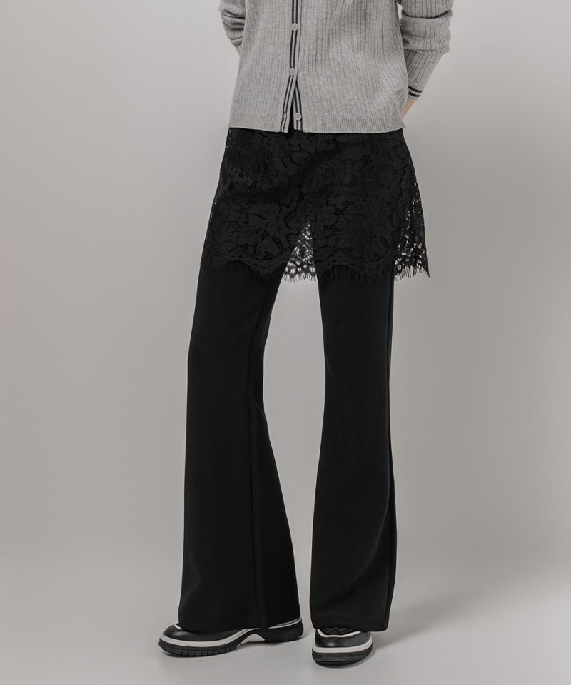 OBER Golf Women's Lace Combi Bootcut Pants - Black