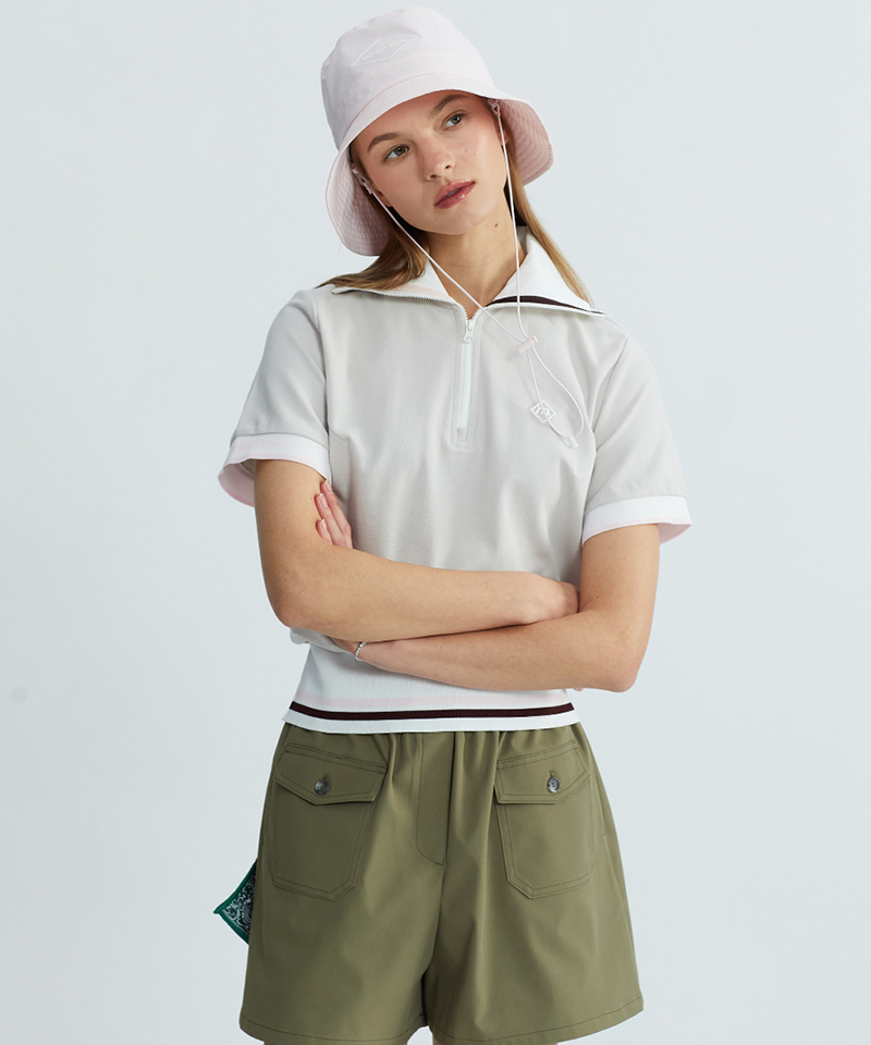 Monday Flow Outpocket Banding Shorts - Soft Khaki