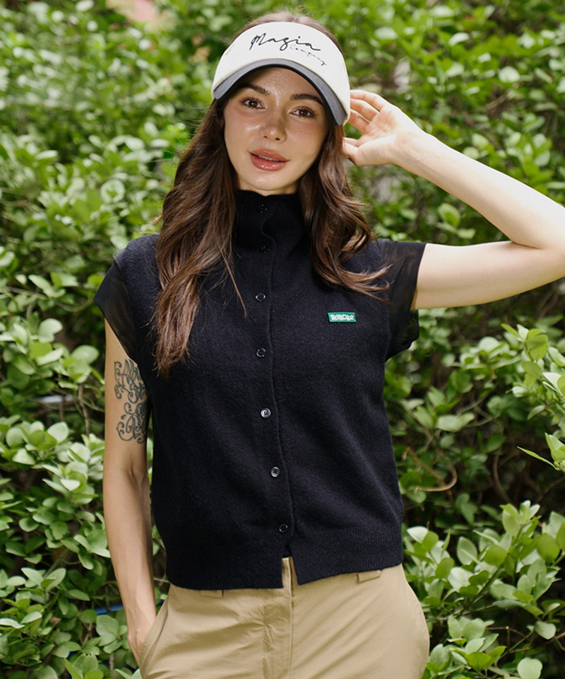 BENECIA 12 Button Vest - Black
