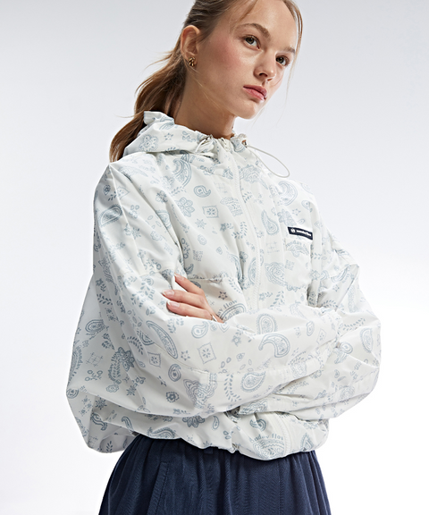Monday Flow Paisley Windbreaker - White