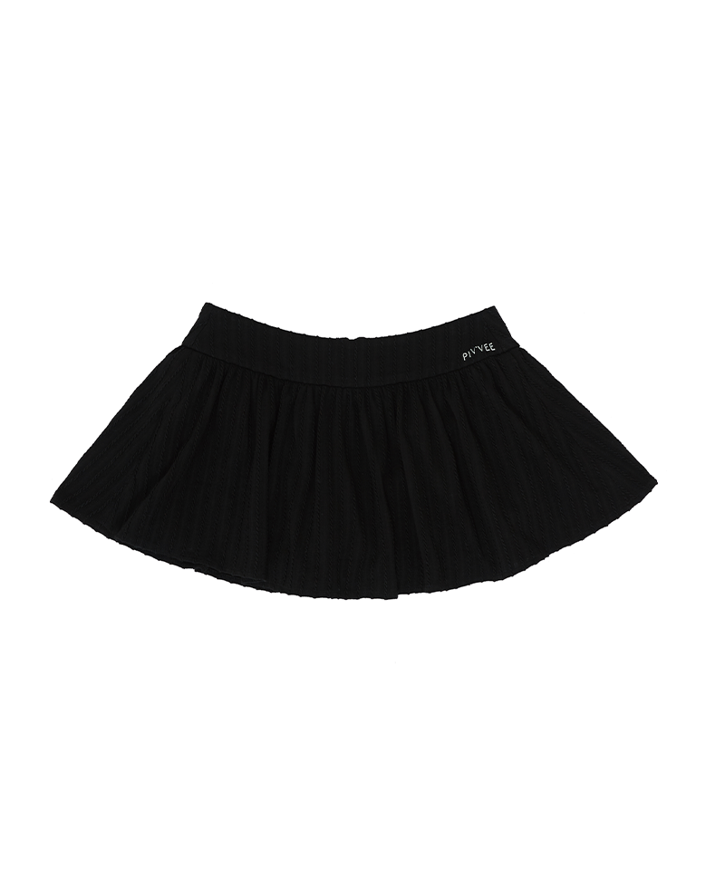 Piv'vee Knit Mini Skirt - Ebony Black