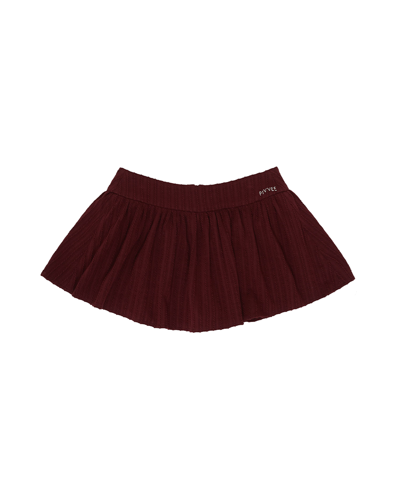 Piv'vee Knit Mini Skirt - Wine Red