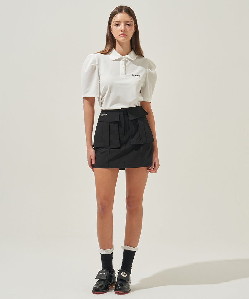 KANDINI Pocket H-line Skirt - Black