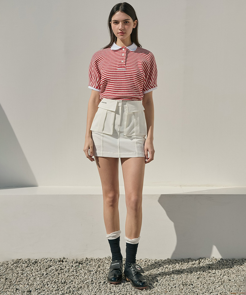 KANDINI Pocket H-line Skirt - Ivory
