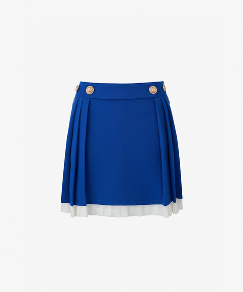 GFJ Golf Women's Double Pleat Layer Skirt - Blue