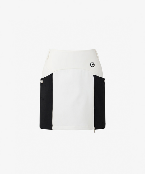 GFJ Golf Women's Side Open PK H Skirt - White
