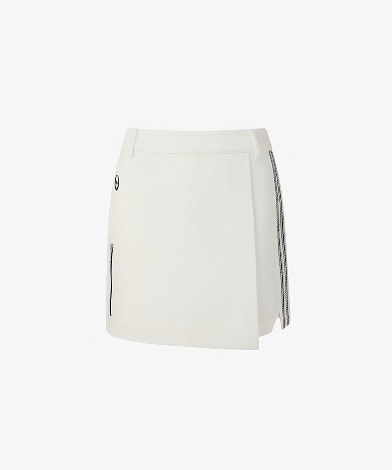 GFJ Golf Women's Side Slit H Skirt - White
