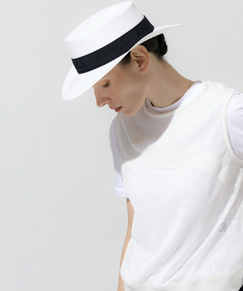 Anell Golf Raffia Arte Hat - Black