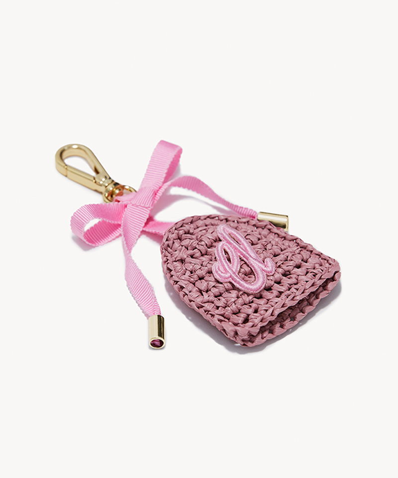 CLAVE Raffia Key Charm - Pink