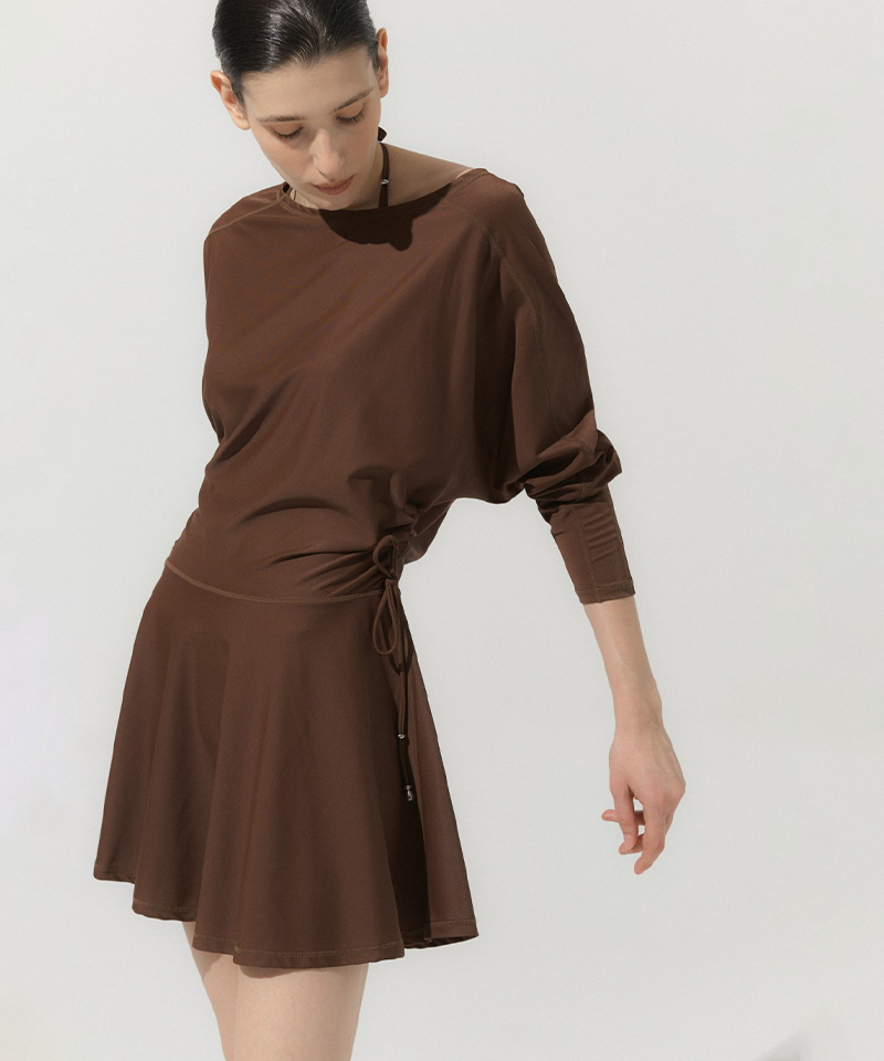 Anell Golf Resort Rash Guard Dress - Brown