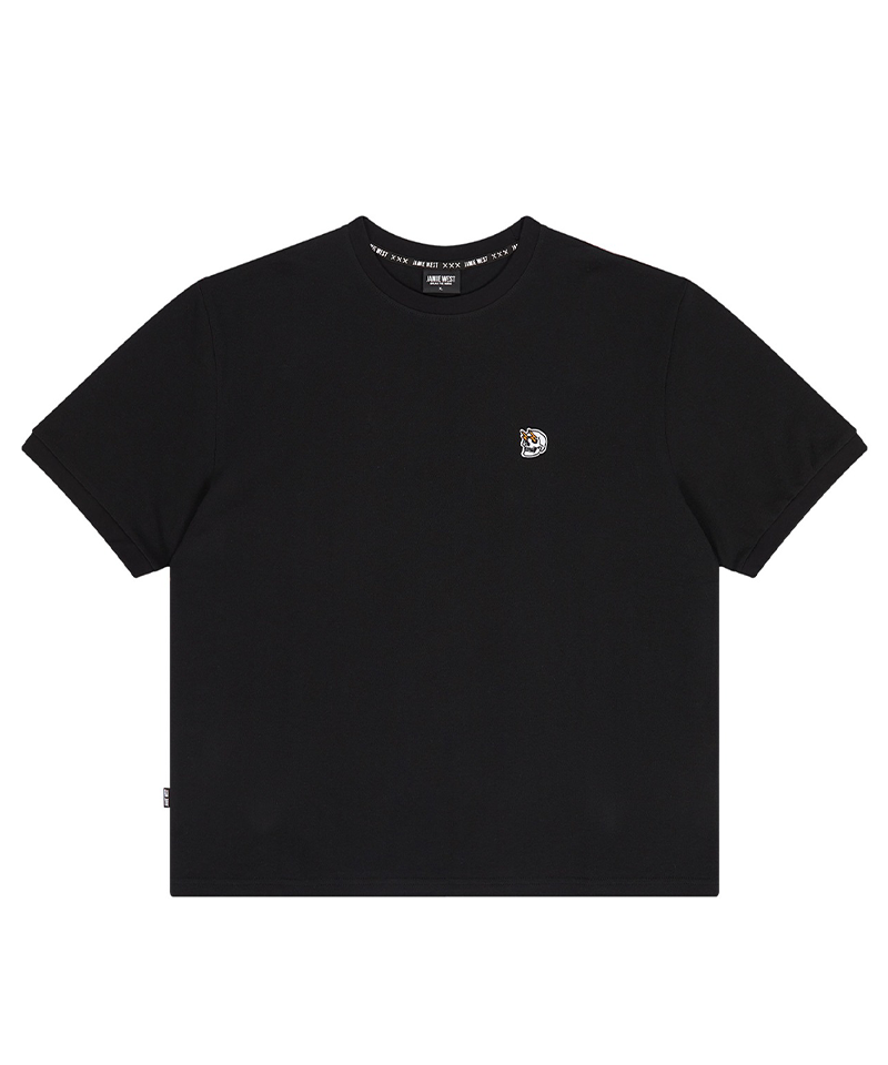 Jamie West Simon Pique Regular T-Shirts - Black