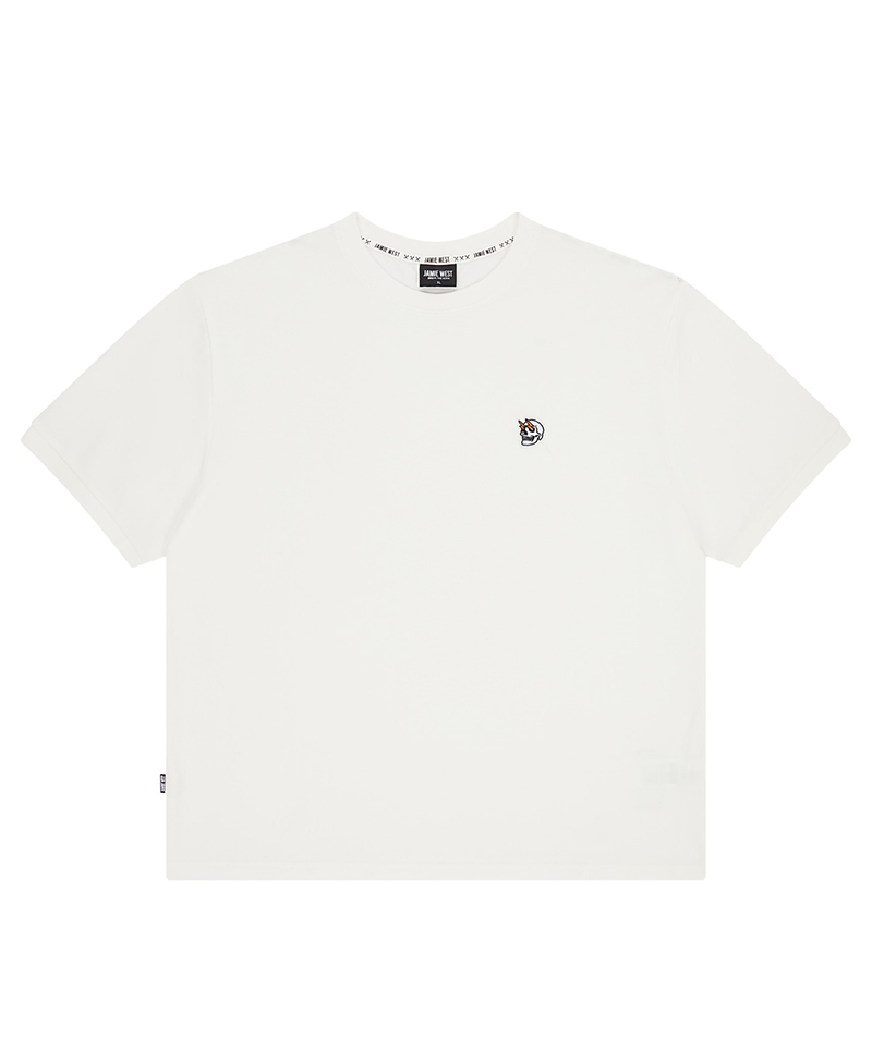 Jamie West Simon Pique Regular T-Shirts - White