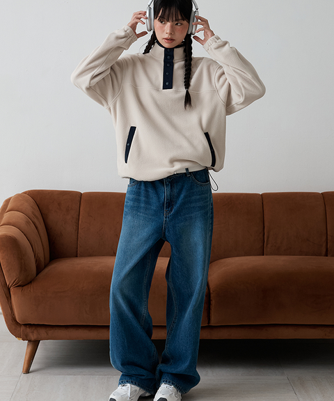 FORDI Snug Fleece Anorak - Beige