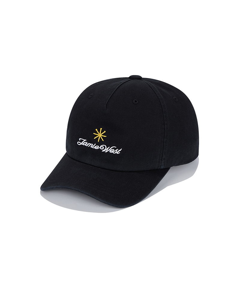 Jamie West Tee Logo Symbol Washed Ballcap - Black