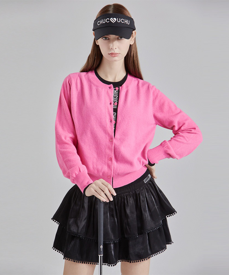 CHUCUCHU Two-Tone Wool Blend Cardigan - 2 Colors