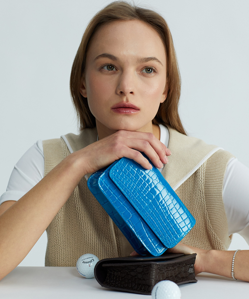 Monday Flow Urban Croco Belt Bag (Glossy) - Blue