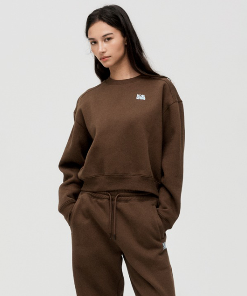 Goal Studio W's Essential Brushed Sweat - Dark Brown