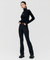 Goal Studio Women's Grid Fleece Quarter Zip-Up Tee - Black