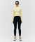 Goal Studio Women's Grid Fleece Quarter Zip-Up Tee - Light Yellow