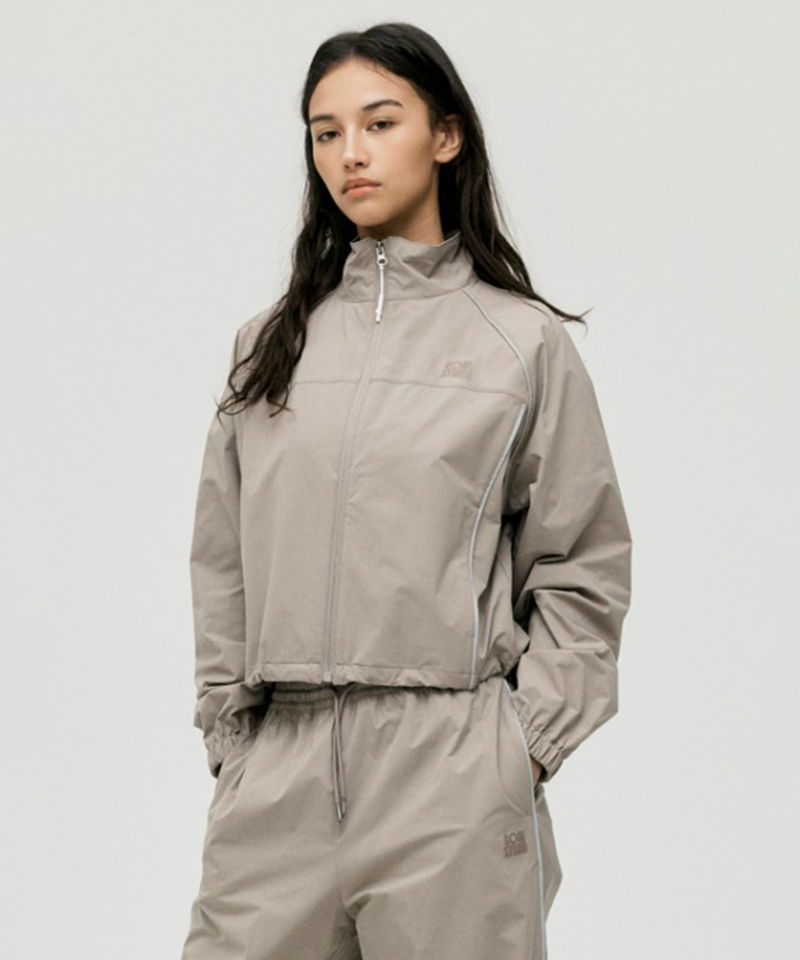 Goal Studio Women's Stretch Track Jacket - Dark Beige