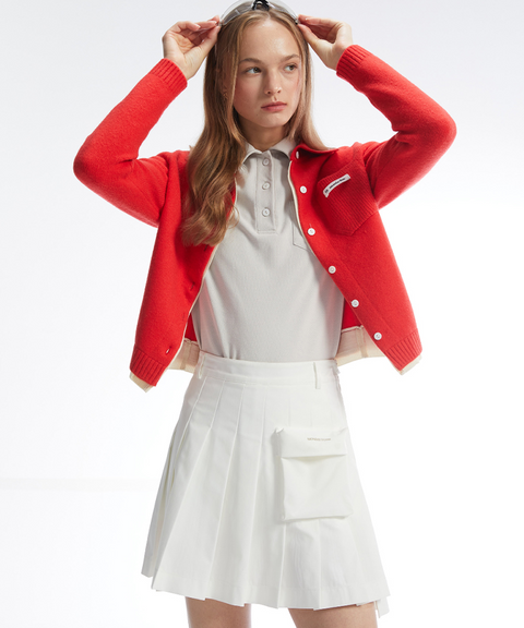 Monday Flow Wink Pleated Skirt - White