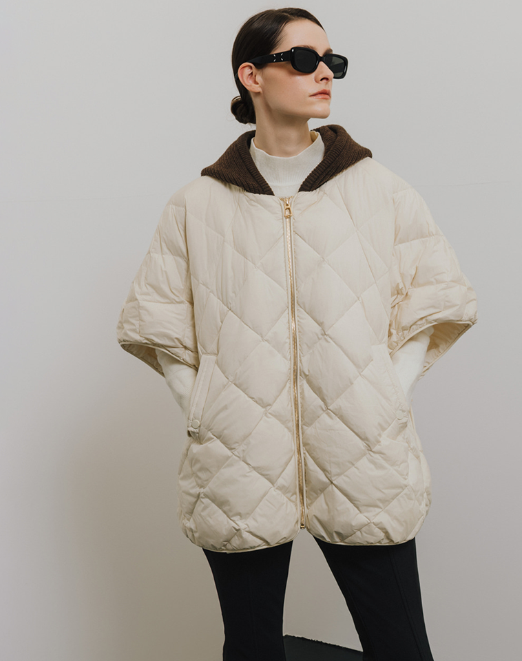 OBER Golf Women's Diamond Cape Down Padding - Ivory