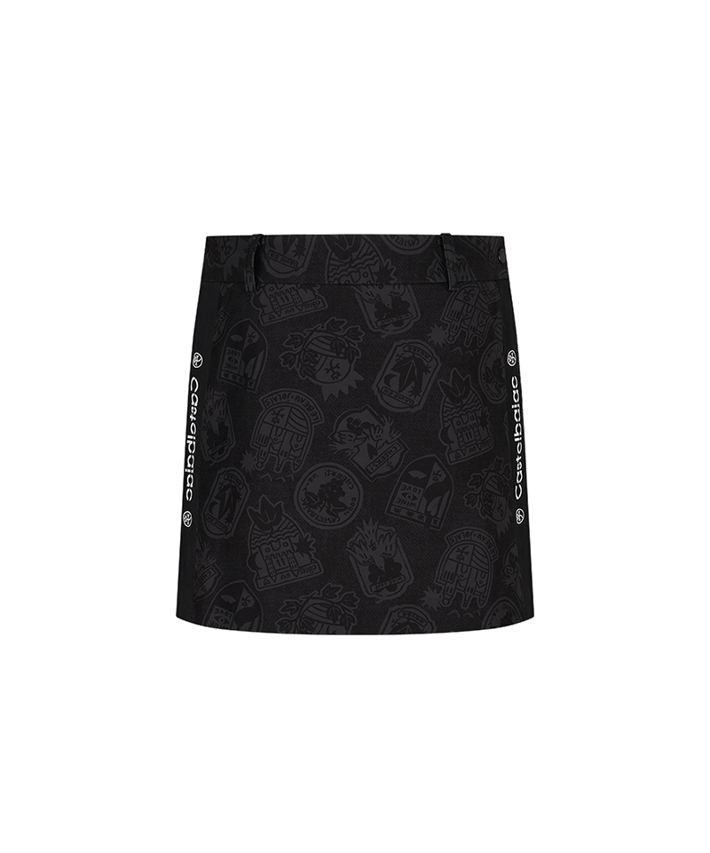 Castelbajac Women's Full-Length Pattern Golf Culottes - Black