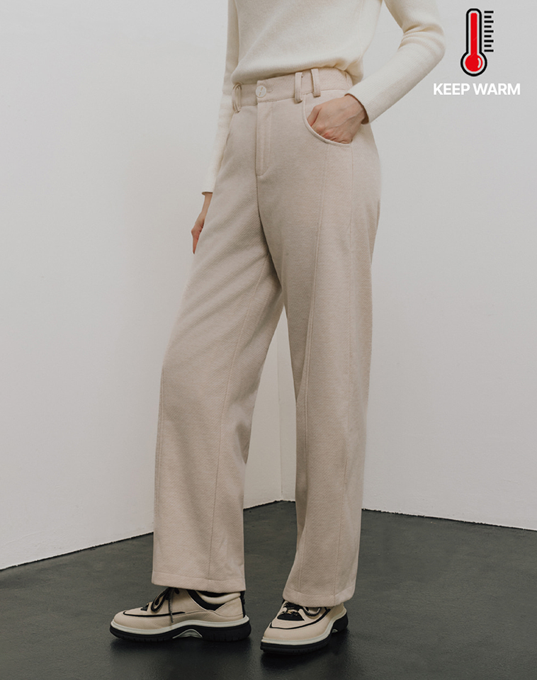 OBER Golf Women's Padded Twill Tapered Slacks - Beige