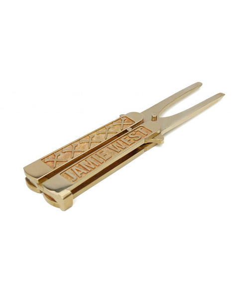 Jamie West X KK Balisong Divot Repair - Gold
