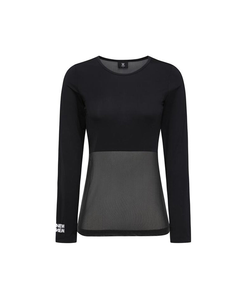 ANEW Golf Women's SM Round Neck Base Layer - Black