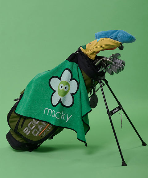 MACKY Golf: Signature Caddy Bag Towel - Green