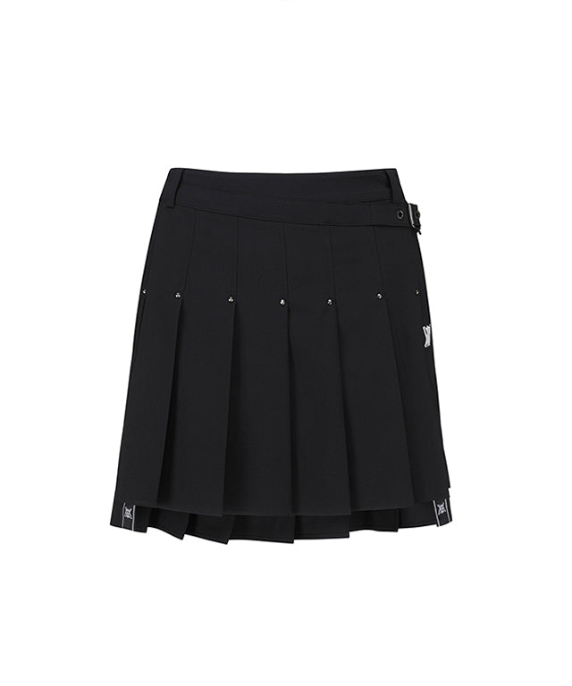 ANEW Golf: Women Buckle Decoration Pleats Skirt - Black