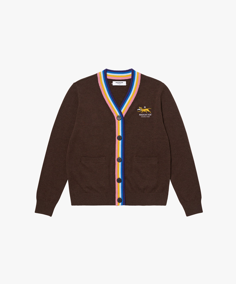 MCC Women's V-Neck Knit Cardigan - Brown