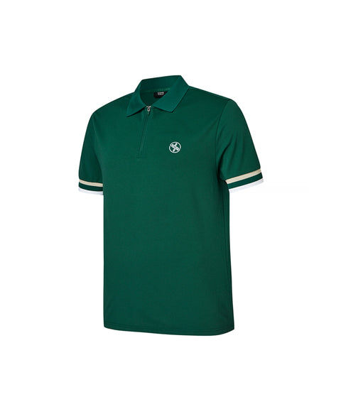 XEXYMIX Golf Men's Cotton Pique Half Zip Up Short Sleeve - 2 colors