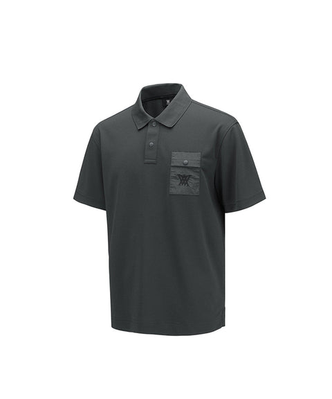 [Warehouse Sale] Men Pocket Detail Short T-Shirt - D/Gray