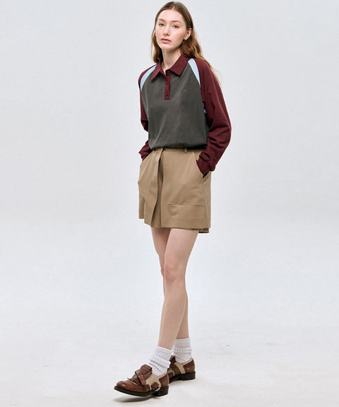 LE SONNET New Banding Swing Pants - Beige