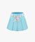 FAIRLIAR Scarf Set Pleated Skirt - Blue