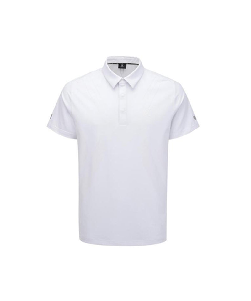 Men's SM Black Finish Jacquard Short T-Shirt - White