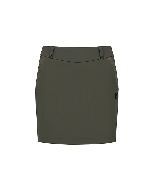 ANEW Golf: Women's Bonding H-Line Skirt - Khaki