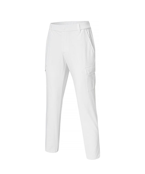 Men's XEXYMIX Golf Cargo Pocket Tapered Pants - White