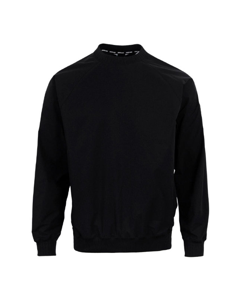CREVE NINE: Men's Woven Ragrang Sweatshirt - Black