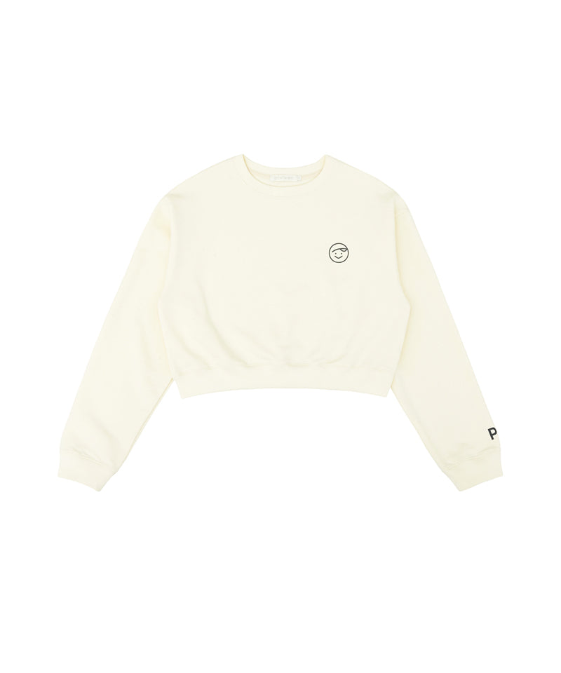 PIV'VEE Smiley Sweatshirt - Sand Beige