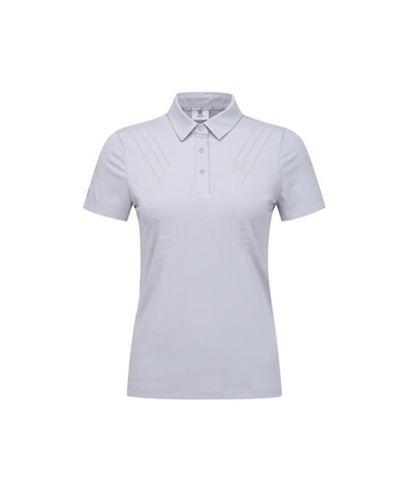 [Warehouse Sale] ANEW Golf Women's SM Black Finish Jacquard Short T-Shirt  - Charcoal Gray