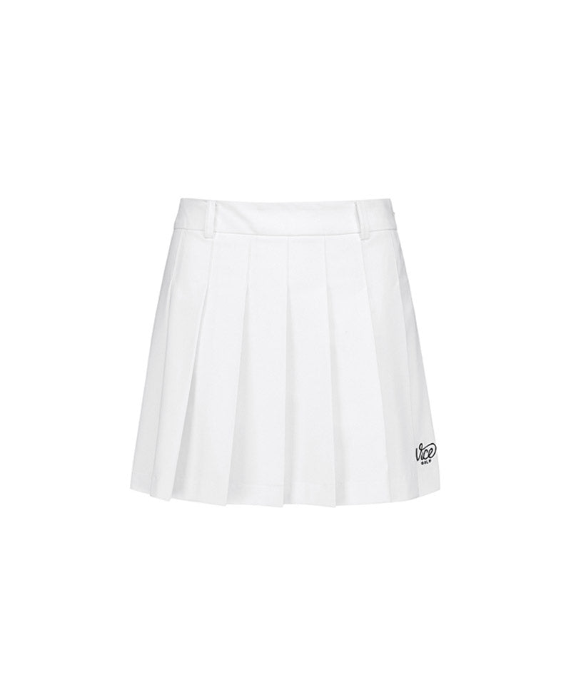 Vice Golf Atelier Women's Basic Pleats Skirt - White