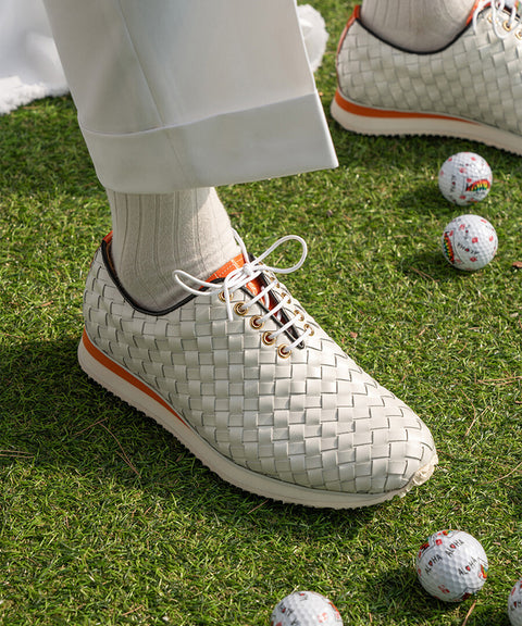 ALL CLASSIC Golf Intreciano Modern Classic Golf Shoes - White