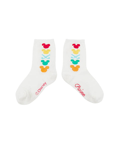 PIV'VEE 5 Mickey Socks - Cloud White