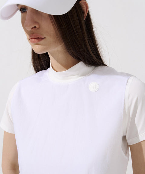 [Warehouse Sale] Anell Golf Cooling Layer Top- White