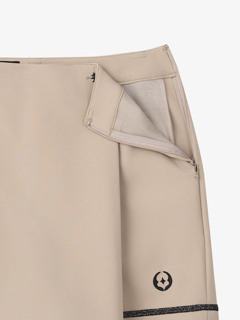 GFJ Golf Women's  Front Wrap Shorts - Beige