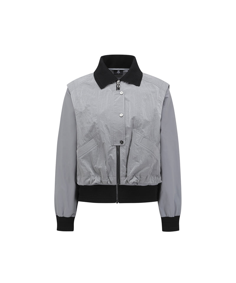 ANEW Golf Women's SP 2-IN-1 MA-1 Jacket - Light Gray