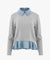 FAIRLIAR Detachable Shirt Collar Knit - Malange Gray
